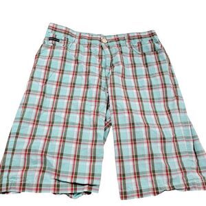 Enyce Shorts Mens 36 Colorful Plaid Retro Hip Hop Retro